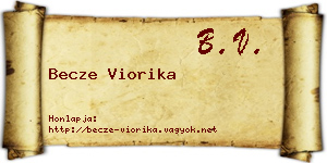 Becze Viorika névjegykártya